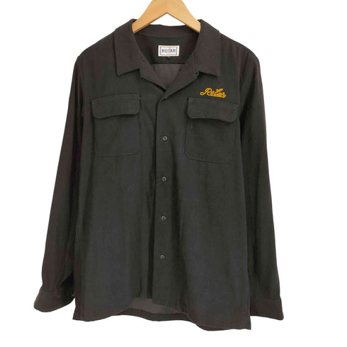 ローター ROTAR ダブルポケット猫目ボタン 開襟 L/S シャツ メンズ import:M
