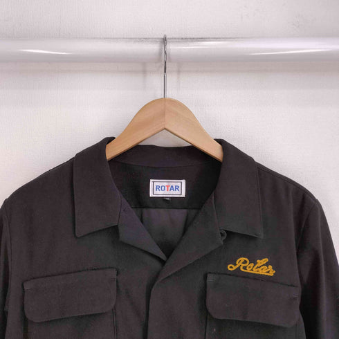ローター ROTAR ダブルポケット猫目ボタン 開襟 L/S シャツ メンズ import:M