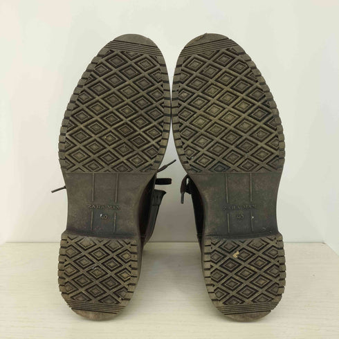 ザラマン ZARA MAN レザー レースアップ ショートブーツ メンズ EUR:40