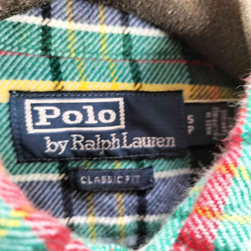 ポロバイラルフローレン Polo by RALPH LAUREN CLASSIC FIT ワンポケットL/Sチェックネルシャツ メンズ JPN:S