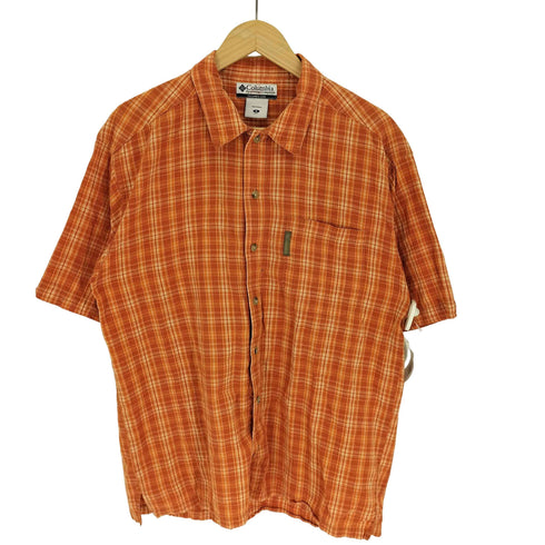 コロンビア Columbia 00S チェック柄 1ポケット S/S レギュラーカラーシャツ メンズ import:M