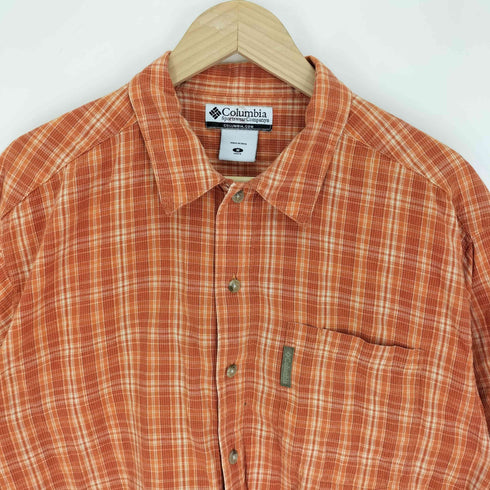 コロンビア Columbia 00S チェック柄 1ポケット S/S レギュラーカラーシャツ メンズ import:M