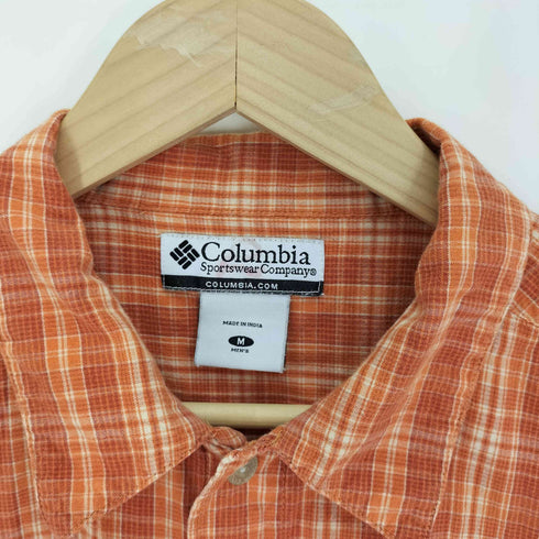 コロンビア Columbia 00S チェック柄 1ポケット S/S レギュラーカラーシャツ メンズ import:M
