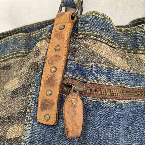 タフジーンズスミス TOUGH Jeansmith Y2K 迷彩柄 デニム切替トートバッグ メンズ