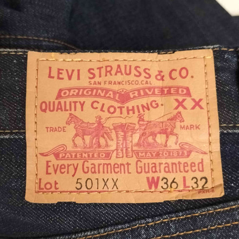 リーバイスヴィンテージクロージング Levis Vintage Clothing 1955モデル 501XX BIGE 赤耳 デニムパンツ ヒゲ ハチノス メンズ W36/L32