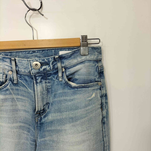 アッパーハイツ upper hights 別注 THE BIRKIN ダメージ 裾カットオフ フレア デニムパンツ レディース 22