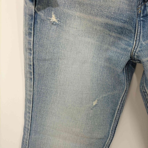 アッパーハイツ upper hights 別注 THE BIRKIN ダメージ 裾カットオフ フレア デニムパンツ レディース 22