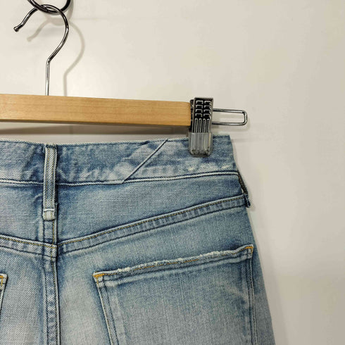 アッパーハイツ upper hights 別注 THE BIRKIN ダメージ 裾カットオフ フレア デニムパンツ レディース 22