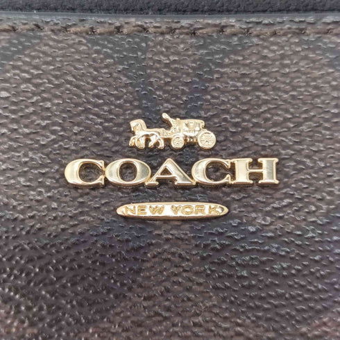コーチ COACH シグネチャー ラウンドファスナー 二つ折り財布 レディース