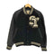 Vintage Stadium Jacket ビックワッペン刺繍 袖カウレザー切替 スタジャン メンズ import:M