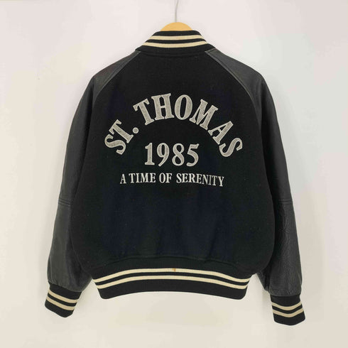 Vintage Stadium Jacket ビックワッペン刺繍 袖カウレザー切替 スタジャン メンズ import:M