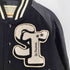 Vintage Stadium Jacket ビックワッペン刺繍 袖カウレザー切替 スタジャン メンズ import:M