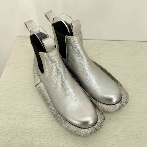 コムデギャルソン COMME des GARCONS 10aw Inside decoration インサイドデコレーション シルバー サイドゴアブーツ レディース 23 1/2
