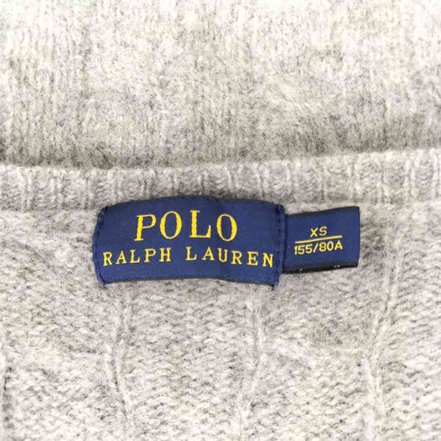 ポロラルフローレン POLO RALPH LAUREN カシミヤ混スモールポニー刺繍ケーブルニット レディース import:XS