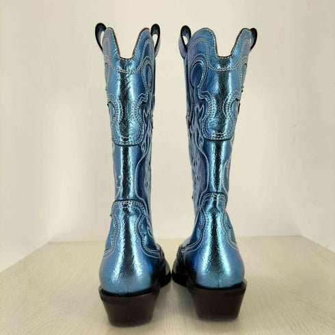 ガニー Ganni MID SHAFT EMBROIDERED BOOT レディース JPN:38
