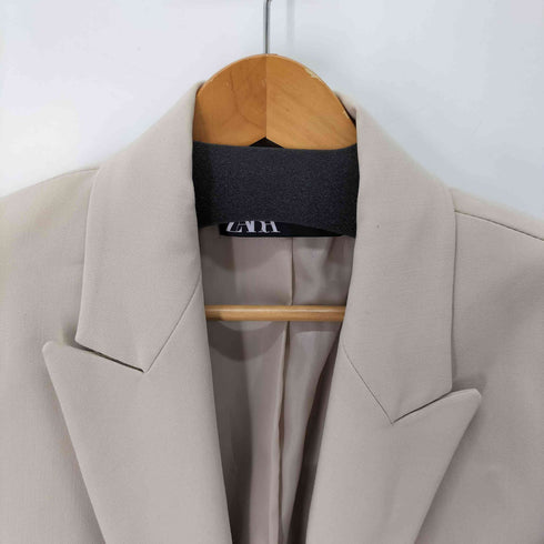 ザラ ZARA ピークドラペル ダブルブレスト テーラードジャケット レディース import:M
