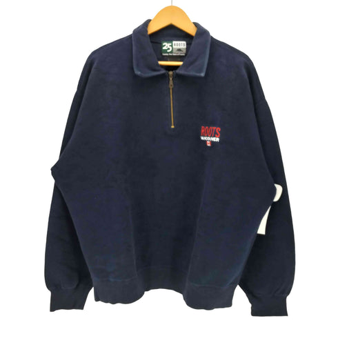 ルーツ Roots ロゴ刺繍 ハーフジップ プルオーバー スウェット メンズ