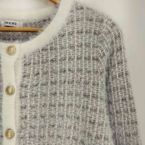 イング INGNI 25aw フェザーツイードニットカーディガン レディース JPN:M