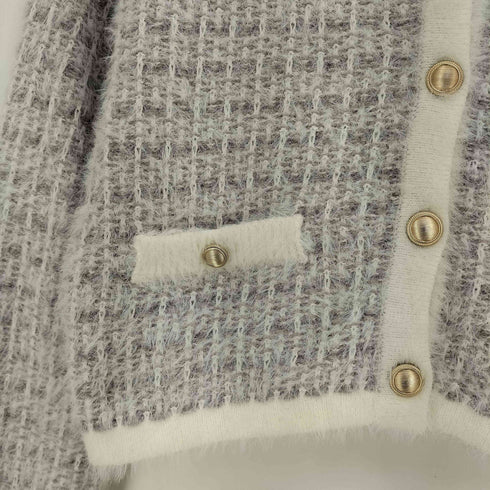 イング INGNI 25aw フェザーツイードニットカーディガン レディース JPN:M