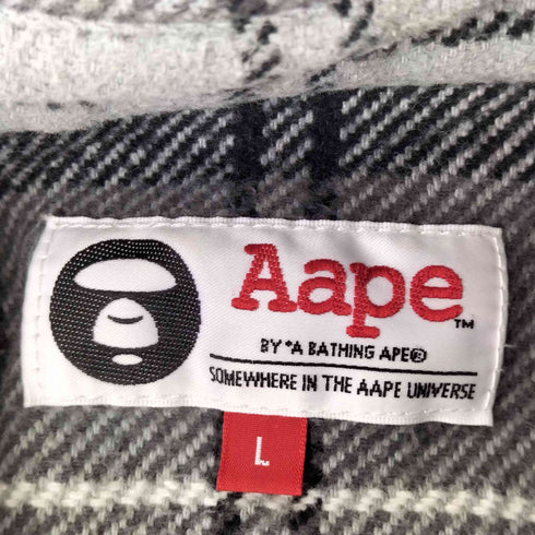 エーエイプバイアベイシングエイプ AAPE BY A BATHING APE LS SHIRT ネルシャツ メンズ JPN:L