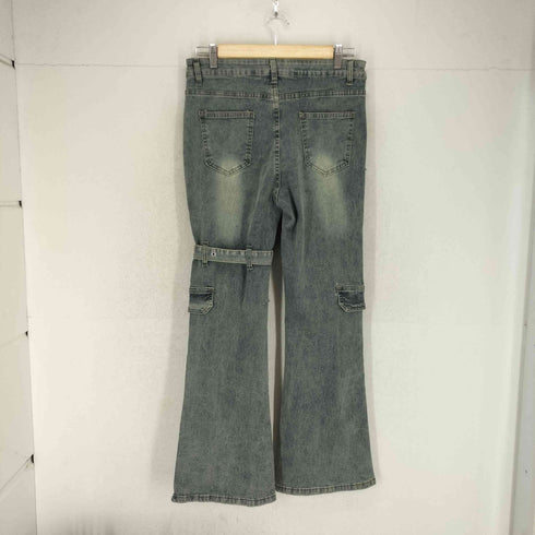 Y2K フレアカーゴデニムパンツ レディース XL
