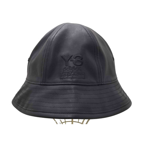 ワイスリー Y-3 ロゴ 刺繍 レザー リバーシブル バケット ハット メンズ