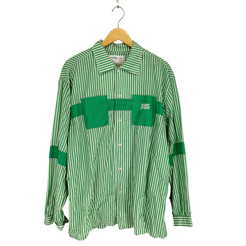 overprint 2ポケットストライプシャツ メンズ XL