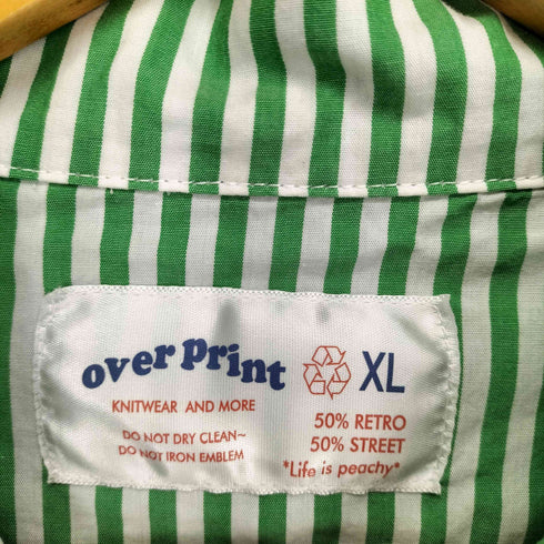 overprint 2ポケットストライプシャツ メンズ XL