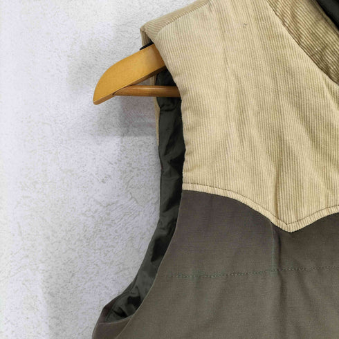GOTCHA ロゴ刺繍コーデュロイ切替中綿ベスト メンズ S