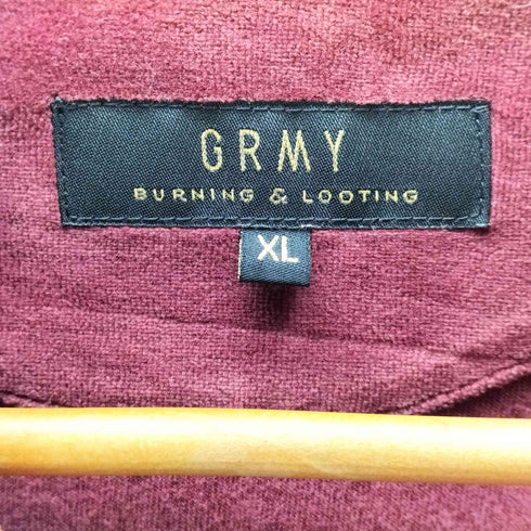 グライミー GRIMEY / GRMY ロゴ 刺繍 パイピングライン ベロア トラック ジャケット ジャージ メンズ import:XL