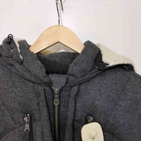 ピーピーエフエム PPFM 00s Y2K ボア フーデッド ダウンジャケット メンズ JPN:M