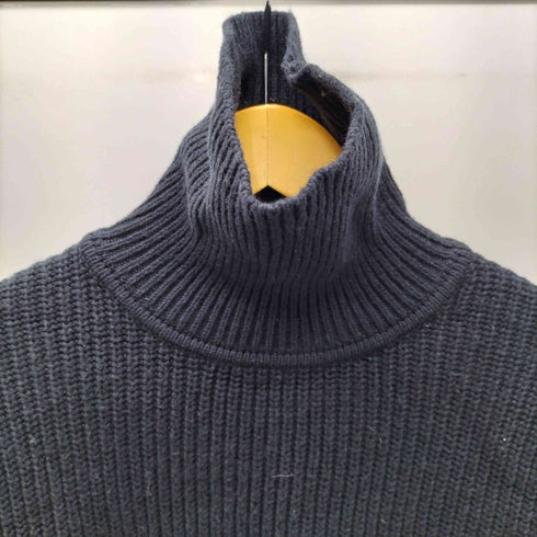 トミーヒルフィガーデニム TOMMY HILFIGER DENIM ワンポイント ロゴ 刺繍 コットン ナイロン タートルネック ニット セーター メンズ import:L