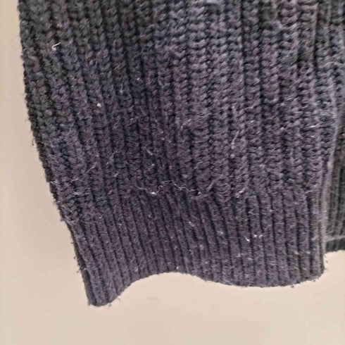 トミーヒルフィガーデニム TOMMY HILFIGER DENIM ワンポイント ロゴ 刺繍 コットン ナイロン タートルネック ニット セーター メンズ import:L