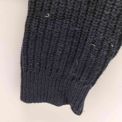 トミーヒルフィガーデニム TOMMY HILFIGER DENIM ワンポイント ロゴ 刺繍 コットン ナイロン タートルネック ニット セーター メンズ import:L