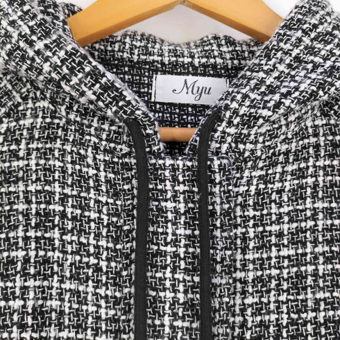 Myu 23AW ツイード × パール カジュアル ペプラムマウンテンジャケット レディース JPN:L