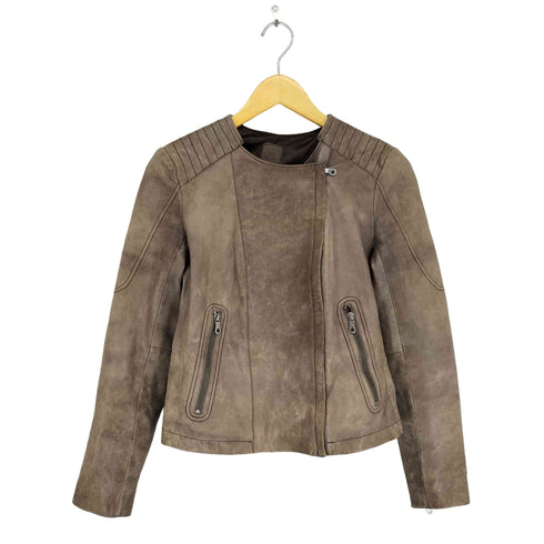 ギャップ Gap GENUINE LEATHER リアルレザーライダースジャケット レディース S
