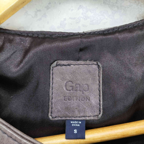 ギャップ Gap GENUINE LEATHER リアルレザーライダースジャケット レディース S