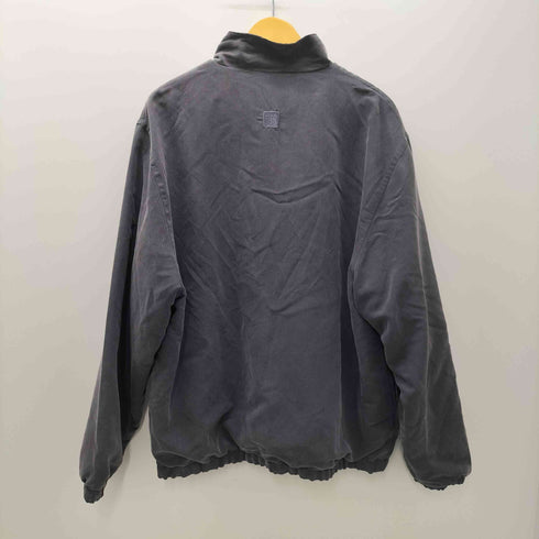 St Martin by Turfer 企業ロゴ 刺繍 ハーフジップ レーヨン ポリ プルオーバー メンズ import:L