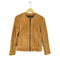 バナナリパブリック BANANA REPUBLIC lamb leather ラムレザーノーカラージャケット レディース S