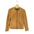バナナリパブリック BANANA REPUBLIC lamb leather ラムレザーノーカラージャケット レディース S