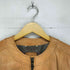 バナナリパブリック BANANA REPUBLIC lamb leather ラムレザーノーカラージャケット レディース S