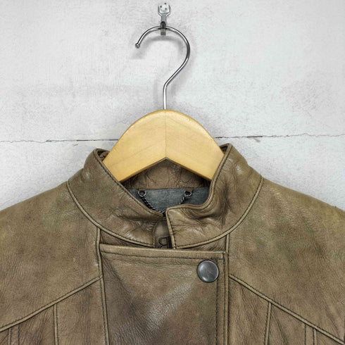 バナナリパブリック BANANA REPUBLIC lamb leather ラムレザーライダースジャケット レディース XS