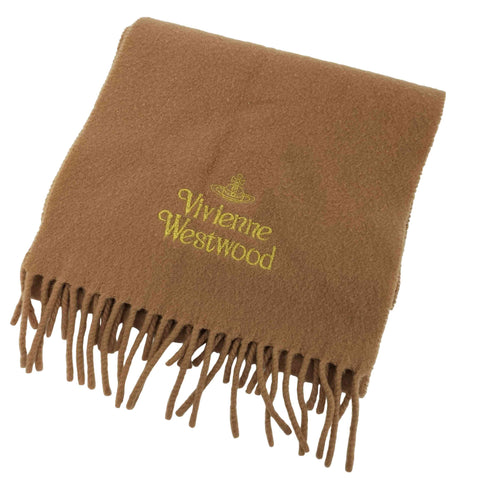 ヴィヴィアンウエストウッド Vivienne Westwood オーブ刺繍 ウールマフラー レディース