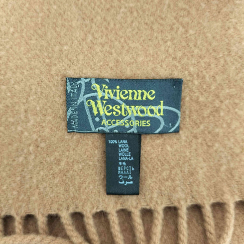 ヴィヴィアンウエストウッド Vivienne Westwood オーブ刺繍 ウールマフラー レディース