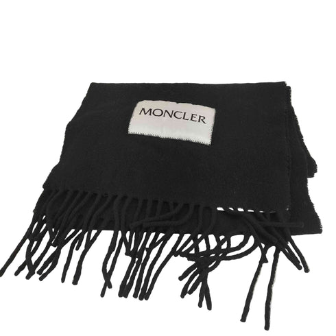 モンクレール MONCLER ロゴ刺繍 ウールマフラー レディース
