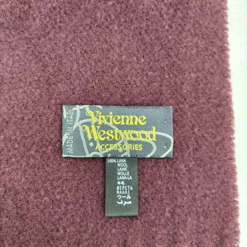 ヴィヴィアンウエストウッド Vivienne Westwood オーブ刺繍 ウールマフラー レディース