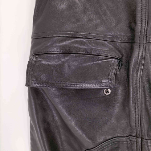 サスクワァッチファブリックス SASQUATCHfabrix. 11AW サルエルカウレザーパンツ メンズ JPN:M