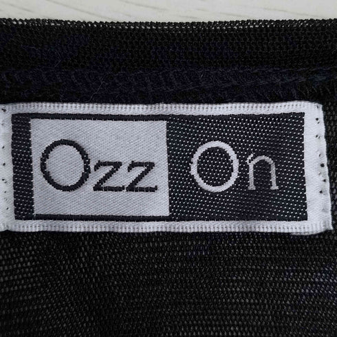OZZ ON 総柄切替 メッシュ ポンチョ レディース