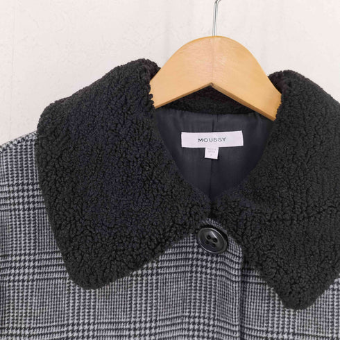 マウジー moussy PUFF SLEEVE CHECK COAT レディース FREE