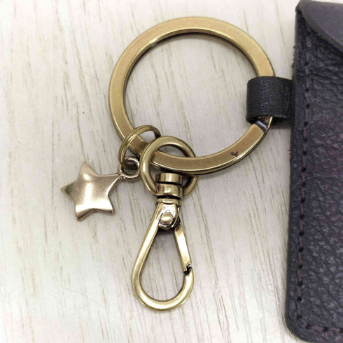 イルビゾンテ IL BISONTE キーリング付 レザーコインケース シボ革 メンズ